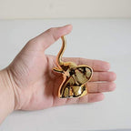 Gold and White Elephant Statues,1 Pair - Image 4