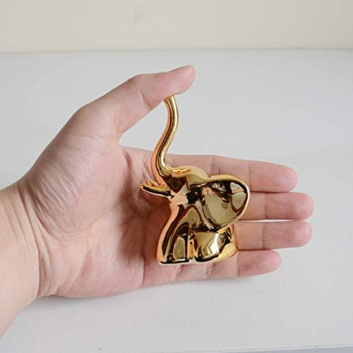 Gold and White Elephant Statues,1 Pair - Image 4