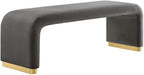 Modway EEI-6734-BRA-STG Koda Performance Velvet Waterfall Long Bench, Brass by Modway