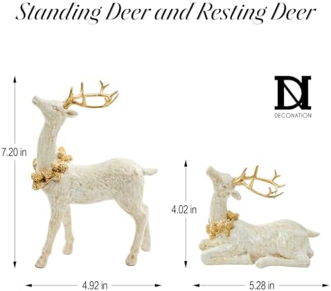 DN DECONATION 2PCS Christmas Reindeer Decoration, Small Christmas Decor - Image 6