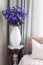 10 PCS Orchid Artificial Flowers Fake Orchid Silk Flowers 27 inches Purple Blue Faux Flowers Artificial Orchids for Wedding Dinning Home Decoration(Purple Blue) - Image 3