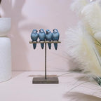 Braxio Bird Figurines Home Decor – Resin Tabletop Blue Bird Decor for Shelf Table Desk Modern Decorative Accent for Living Room Bedroom Office 5.5 x 2.5 x 9.5 Inch - Image 6