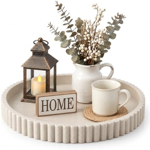 Round Decorative Tray Coffee Table Tray 11” Table Tray Dresser Decor - Image 2