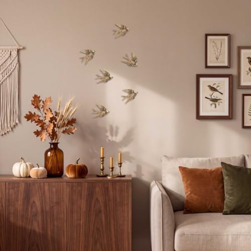 6 Piece Vintage Swallow Wall Decor, 4.7 Inch 3D Resin Bird Art Sculptures - Image 3