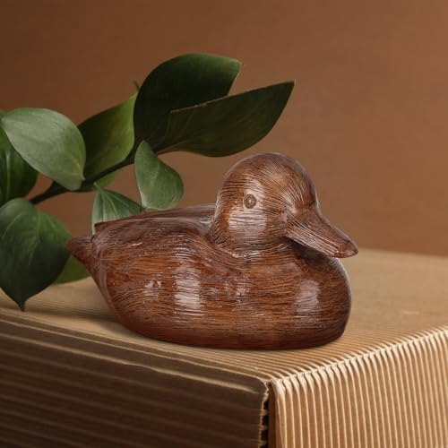 Soaoo 2 Packs Duck Home Decor Statues Rustic Vintage Resin Animal Figurines Countryside Farmhouse Decor for Desktop Living Room Nursery Shelf Indoor Decorative Accents - Image 3