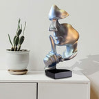 aboxoo Abstract Statues Silence is Gold Decorative Objects (Silver) - Image 6