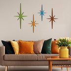 Blulu 4 Pcs Starburst Shaped Wall Decor Mid Century Modern Art,Modern - Image 2