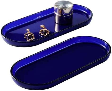 SheeChung Acrylic Vanity Tray, Bathroom Makeup Organizer Countertop, Blue by SheeChung