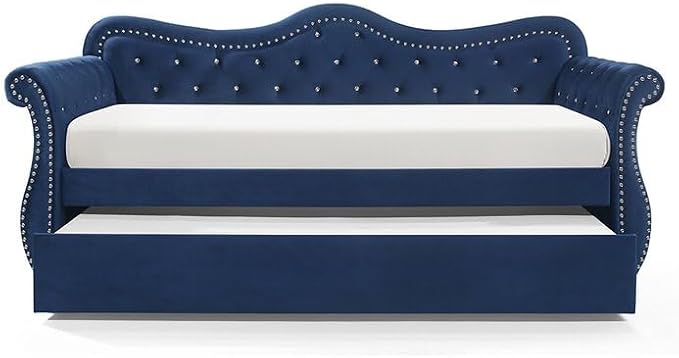 Modern Luxury Upholstery Crystal Tufted Trundle by MatrixFurnitureGroup