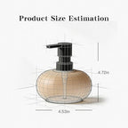 Ceramic Soap Dispenser, Vintage Brown Stone Soap Dispenser for Bathroom Countertop or Kitchen, Designed for Hand Soap, Shampoo, or Conditioner (300ml/10oz) - Image 2