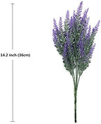 CATTREE Artificial Lavender for Decoration, Fake Flowers Flocked Plants Plastic Faux Flower Bundles Outdoor Indoor Wedding Bouquet Kitchen Table Centerpieces Arrangements DIY Decor - Purple 5 Pack - Image 5