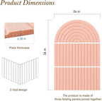 Large Arched Felt Bulletin Board, Sized 36" x 24" for Office & Wall Decor – 6 Customizable Adhesive Tiles with Pins are Perfect to Display Your Photos (Pink-A) - Image 2