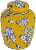 Creative Co-Op Decorative Ceramic Ginger Jar with Lid, Yellow by Unknown