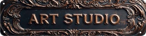 Vintage Tin Art Studio Sign Retro Metal Sign for Outdoor indoor Decoration - Outdoor indoor Funny Wall Art Plaque 4x16 Inch by VintageTinSign