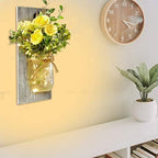 Wall Decor Mason Jar Sconces - Rustic Home Decor with Remote Control - Image 2