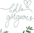 Hicarer Metal Hello Gorgeous Wall Art Minimalist Wall Decor, Green by Hicarer