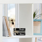 Decorative Books For Home Decor, Wood Book Stack For Table Decor, Thankful Grateful Blessed Decoration Books For Living Room Bookshelf Office, Thanksgiving Farmhouse Stacked Books Decoration (L80) - Image 5