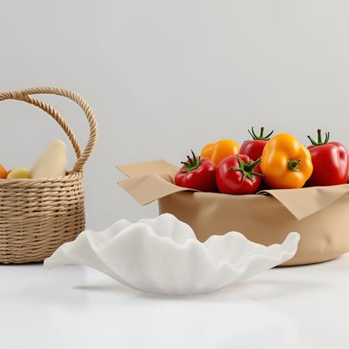 Off-white Small Decorative Bowl for Home - 9.8” Shell Purse Bowl - Image 5