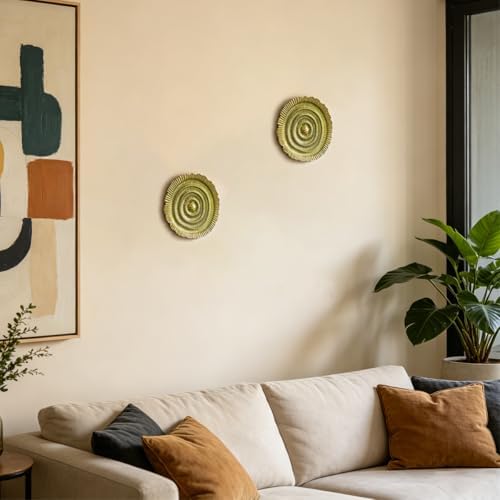 Metal Wall Sculpture, 10'' Round Textured Radiant Sunburst Wall Decor - Image 6