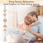 Wooden Moon Phase Wall Hanging, Celestial Bedroom Decor Aesthetic Boho for Home (Beige) - Image 5