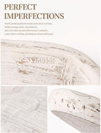 Hanobe Wood Decorative Bowl for Coffee Table Entryway Decor, Rustic White - Image 6