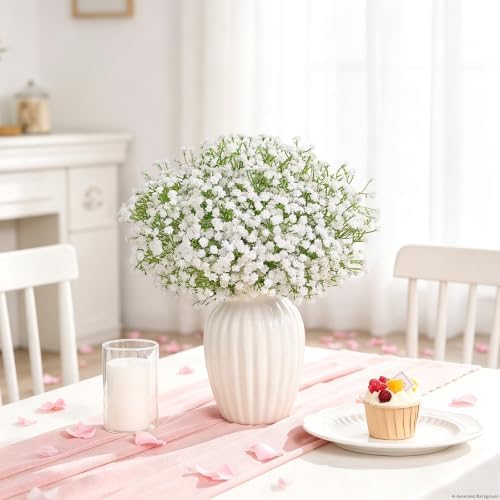 100 Baby Breath Flowers Artificial Bulk, 21" Babys Breath Artificial Flower - Image 4