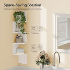 HOOBRO Corner Shelf Wall-Mounted, Set of 2 Floating Corner Shelves for Wall - Image 6