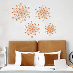 Blulu 4 Pcs Metal Wall Art Starburst Decor with 3D Rhinestone, Orange - Image 6