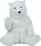 JFSM INC. Polar Bear Raising Middle Finger Figurine Funny Hilarious Decor - Bear Lover Gifts, Cabin Themed Decor, by JFSM+INC.