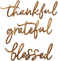 3 Pieces Thankful Grateful Blessed Letter Sign Metal Wall Decor by ESTART