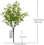 CATTREE Artificial Plants, Faux Plastic Pearl Flowers Gypsophila Shrubs Fake Grass Simulation Greenery Bushes Indoor Outdoor Home Decor Garden Yard Verandah Wedding Bridal Bouquet Decoration 4 Bundles - Image 5
