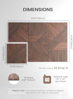 Fluxynara 6-Pack Felt Bulletin Board, Walnut Crossing Lines - Image 2