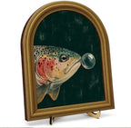 Whimsical Trout Bubble Wall Art Sign Funky Moody Table Decor by Unknown