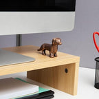 Mind Reader Dachshund Figurine, Desk or Bookshelf Home Decor, Cast Aluminum, Antique Brass Finish - Image 2