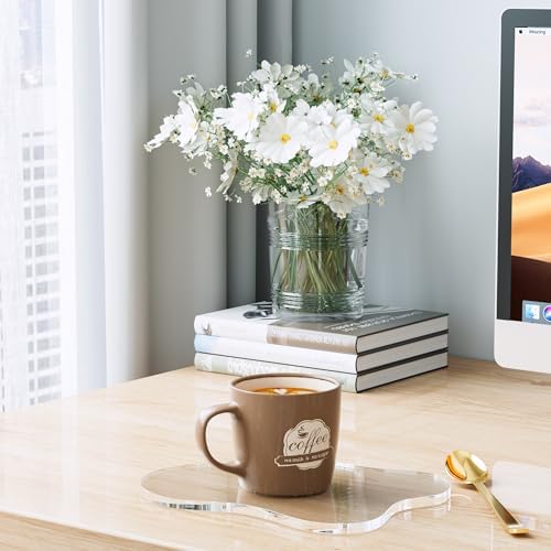 Acrylic Coaster Decorative Plates, Irregular Bar Drink Coaster, Clear Cloud Shape Coffee Cup Coaster, Perfect for Tabletop Protection and Accessories Display.(Clear) - Image 2