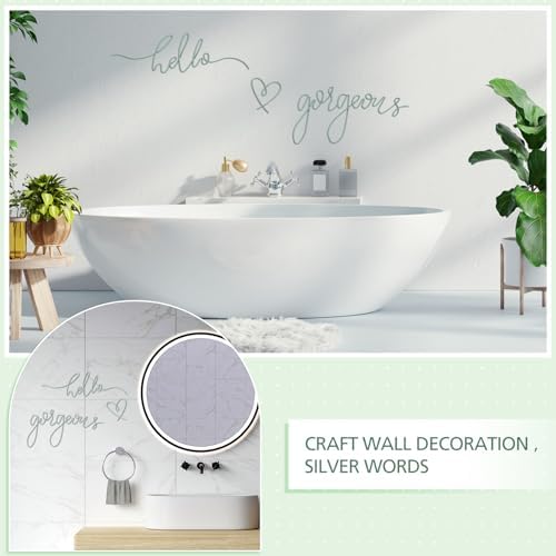 Hicarer Metal Hello Gorgeous Wall Art Minimalist Wall Decor, Green - Image 4