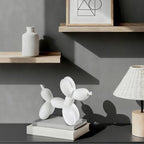 Notakia Creative White Balloon Dog Decor Statue Crafts Living Room Decor Desktop Decorations,Handmade Modern Small Shelf Animal Statue Ornament Home Deco (Big Pure White) - Image 6