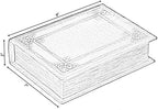 VW Vintiquewise Decorative Vintage Book Shaped Trinket Storage Box- Green - Image 4