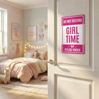 Do Not Disturb Sign, Pink Room Decor for Teen Girls, 8 x 12 Inch - Image 2