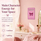 Pink Gradient Bow Metal Sign, Main Character Energy Decor, 8x12 - Image 2