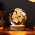 Four-Leaf Clover Crystal Ball, St Patricks Day Decorations Gifts for Women by COQIRAUSEN