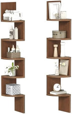 HOOBRO Corner Shelf Wall-Mounted, Set of 2 Floating Corner Shelves for Wall by HOOBRO