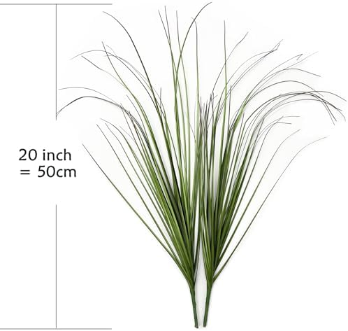 Artificial Plants, Fake Wheat Grass Tall Shrubs Bundles, Faux Greenery Plastic Plant Indoor Outdoor Decoration Home Garden Christmas Party Table Centerpieces Vase DIY Decor - Tail End Red Leaves 8 Pcs - Image 5