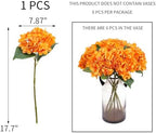 Kimura's Cabin 6pcs Hydrangeas Artificial Flowers Fake Fall Flower,Orange - Image 2