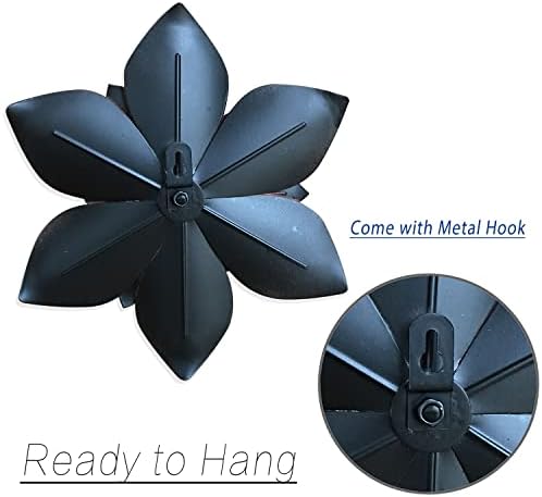 Metal Flower Wall Art Decor, 10“ Rustic Modern Floral Sculpture, Distressed Iron Wall Hanging Home Decoration Accent Artworks for Indoor Kitchen Bedroom Living Room Office Outdoor Garden Patio - Image 5