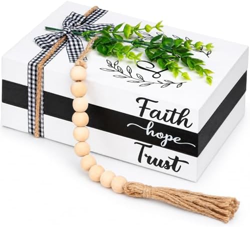 Capoda 3 Pcs Decorative Books for Home Decor, Faith by Capoda