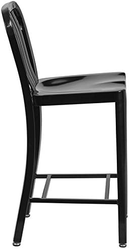 Flash Furniture Gael Commercial Grade 2 Pack 24" High Black Metal - Image 5