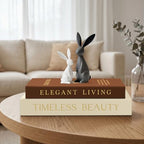 AKONEGE Set of 2 Linen Decorative Books with Hidden Storage for Home Decor - Image 4