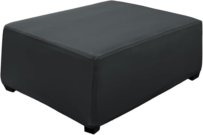 Super Stretch Ottoman Cover- Soft Form Fit Ottoman Cover Rectangular Ottoman by UOIJAY