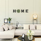 Mkono Home Sign Wall Decor, Farmhouse Wood Letters Eucalyptus for O, Black - Image 4